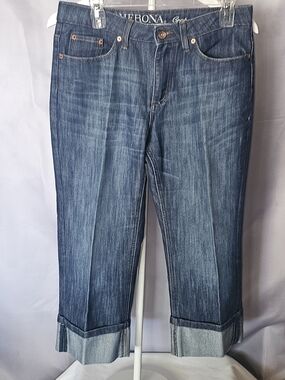Mersona Women’s Blue Denim Cropped Jeans